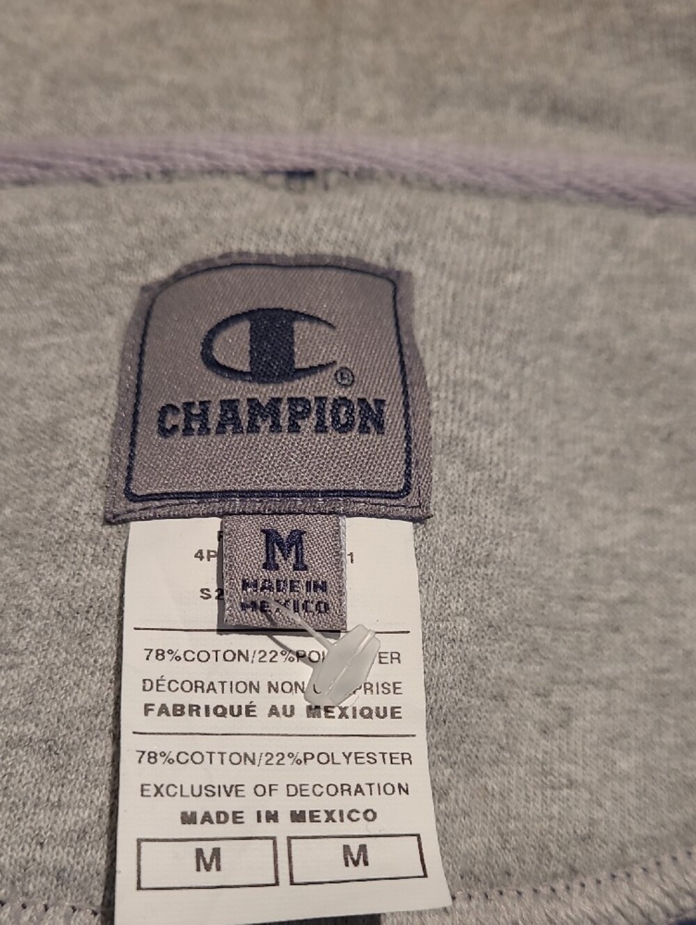 Zippered Hooded Women's Blue & Gray Sweatshirt - Picture 3 of 3
